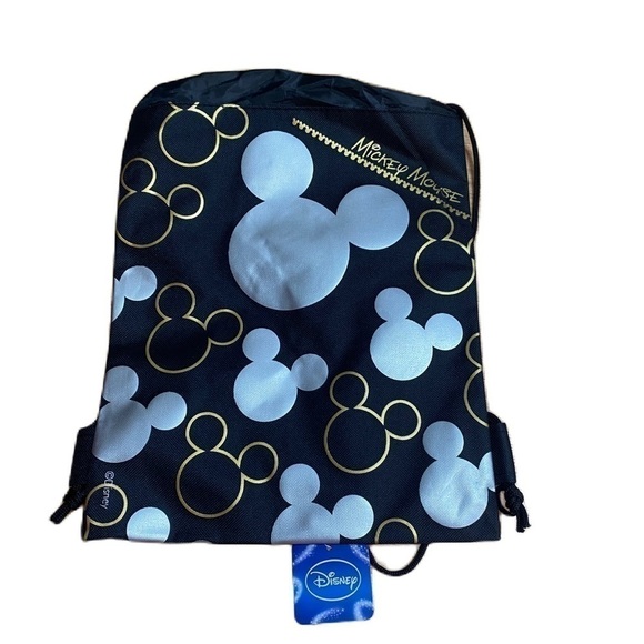Disney Handbags - Disney Mickey Mouse Cinch Bag Backpack Book Bag Storage NEW Black Parks World